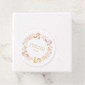 Autumn Floral Waterverf Wreath Boho Custom Bedankjes Labels (In situ)