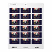 Autumn Floral Wedding Etiket (Full Sheet)