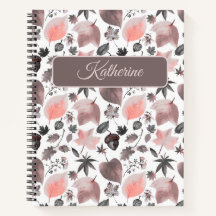 Autumn Floral with a custom name Pink