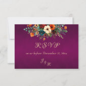 Autumn Floral & Wreath RSVP - Purple (Devant)