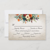 Autumn Floral & Wreath RSVP - Purple (Dos)