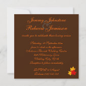 Autumn Flourish Wedding Kaart (Achterkant)
