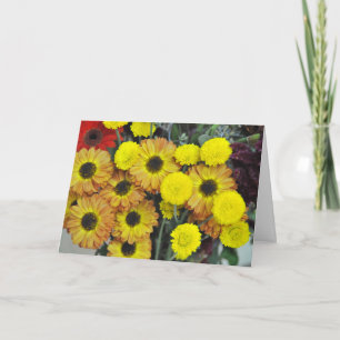 Autumn Flower Bouquet Bedankkaart