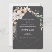 Autumn Flower Frame Wedding Invitation  (Devant)