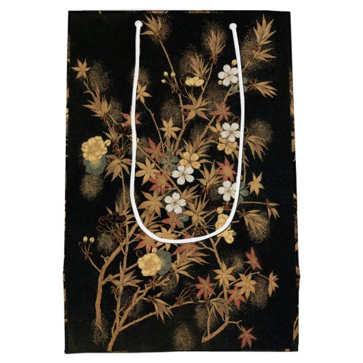 Autumn Flower & Tree 1884 Japanse sierkunst Medium Cadeauzakje (Achterkant)