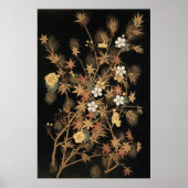 Autumn Flower & Tree 1884 Japanse sierkunst Poster (Voorkant)