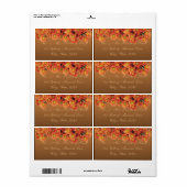 Autumn Flowers Label (Full Sheet)