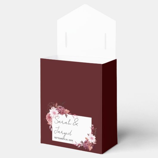 Autumn Flowers Lijst Bedankdoosjes (Geopend)