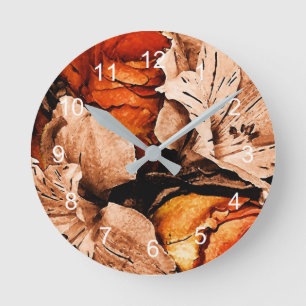 Autumn Flowers Ronde Klok