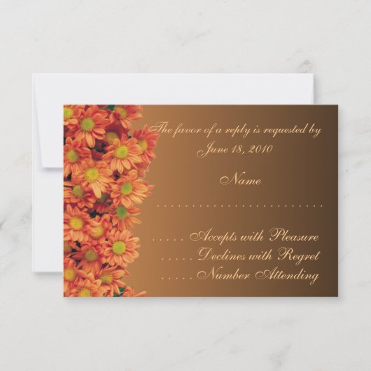 Autumn Flowers RSVP-kaarten RSVP Kaartje (Voorkant)