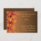 Autumn Flowers RSVP-kaarten RSVP Kaartje (Voorkant / Achterkant)