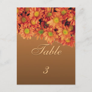 Autumn Flowers Table Card Briefkaart