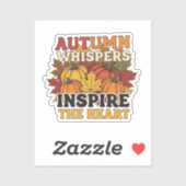 Autumn fluistert design Tri-Blend shirt Sticker (Vel)