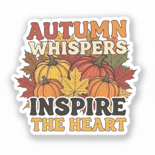 Autumn fluistert design Tri-Blend shirt Sticker (Voorkant)
