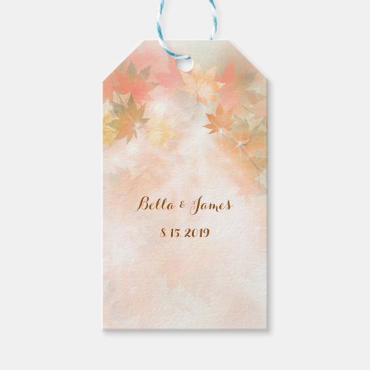 Autumn Fog Tree Herfst Cadeau Labels Cadeaulabel (Voorkant)