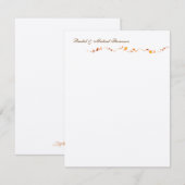 Autumn Foliage Hartelijk dank Notitiekaartje (Voorkant / Achterkant)