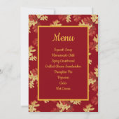 Autumn Foliage Harvest Open House Kaart (Achterkant)