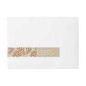 Autumn Foliage Herfst Harvest Thanksgiving Label Omwikkelbaar Adreslabel (Voorkant)