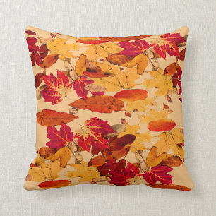 Autumn Foliage in Red Oranje Yellow Brown Kussen