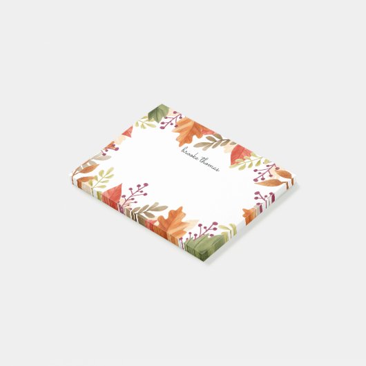 Autumn Foliage Personalized Post-it® Notes (Schuin)