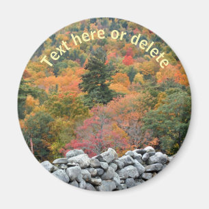 Autumn Foliage Stone Wall Natuur op maat Magneet