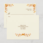 Autumn Foliage Wedding RSVP Briefkaart (Voorkant / Achterkant)