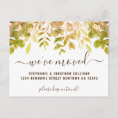 Autumn Foliage We've Moved Faire-part Postcard (Devant)