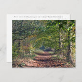 Autumn Footpath Poynton Cheshire Briefkaart (Voorkant / Achterkant)