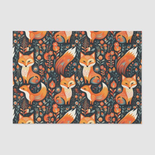 Autumn Forest Animal Fox Decoupage Paper Tissuepapier (Voorkant)