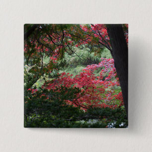 Autumn Forest Vierkante Button 5,1 Cm