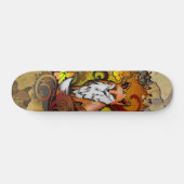 Autumn Fox Camouflage Nature Art Skateboard (Horizontaal)