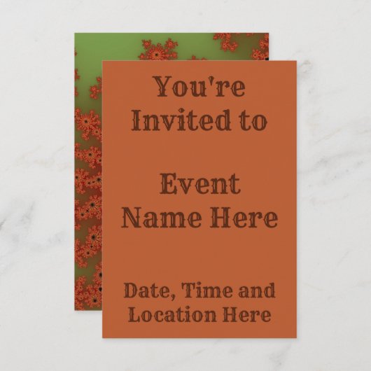 Autumn Fractal Burst Kaart (Voorkant / Achterkant)