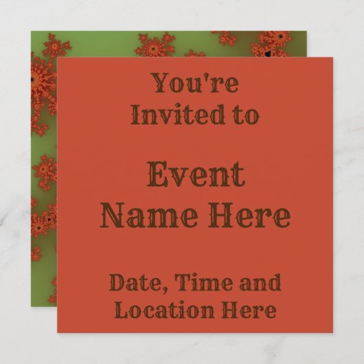 Autumn Fractal Burst Kaart (Voorkant / Achterkant)