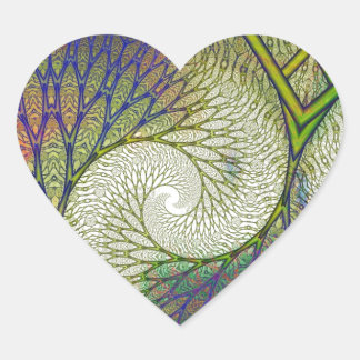 Autumn Fractal Tree Hart Sticker