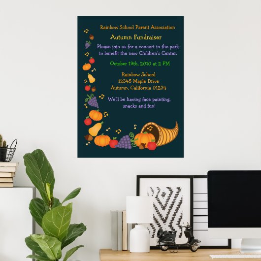 Autumn Fundraiser (groot Poster) Poster (Thuiskantoor)
