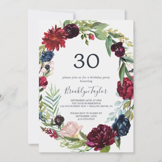 Autumn Garden | 30e verjaardag van de Bourgogne Wr Kaart (Voorkant)