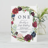 Autumn Garden | Eerste verjaardag van de bruidegan Kaart (Staand voorkant)