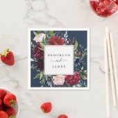 Autumn Garden | Navy Blue Wedding Servet (Insitu)