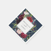 Autumn Garden | Navy Blue Wedding Servet (Hoek)