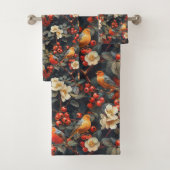 Autumn Garden Towel Birds & Flowers for Their Home Bad Handdoek (Insitu)