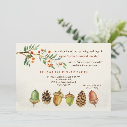 Autumn Garden Uitnodiging (Staand voorkant)