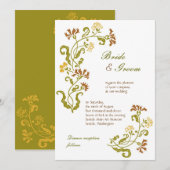 Autumn Garland Invitation Kaart (Voorkant / Achterkant)