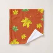 Autumn Geel en Groen Bladeren Bad Handdoek (Wasdoekje)