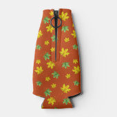 Autumn Geel en Groen Bladeren Flesjeskoeler (Achterkant)