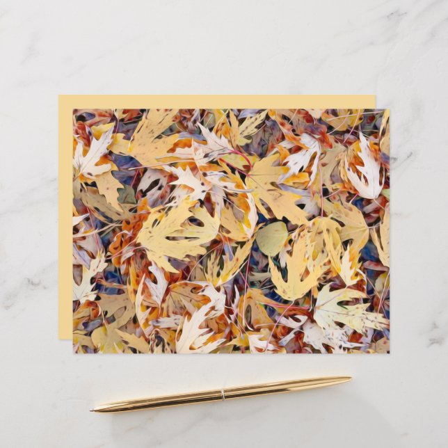 Autumn Geel Gepilde Maple Bladeren (Voorkant / Achterkant in situ)