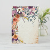 Autumn gemengde waterverf florale blanco kaart (Staand voorkant)