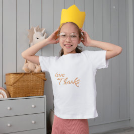Autumn Gingham Geef Bedankt Kinderen T-shirt