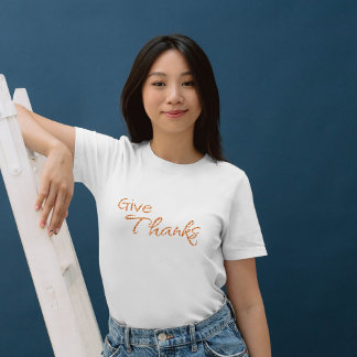 Autumn Gingham Geef Bedankt Vrouwen T-shirt