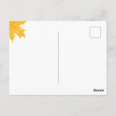 Autumn Gingham Thanksgiving Dinner Invitation Briefkaart (Achterkant)