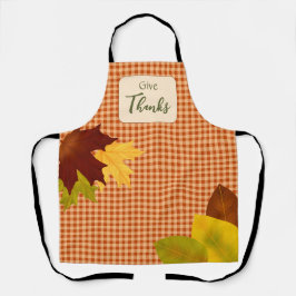 Autumn Gingham Thanksgiving Schort